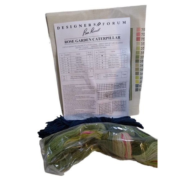 Beth Russell Caterpillar needle point New - Picture 3 of 6